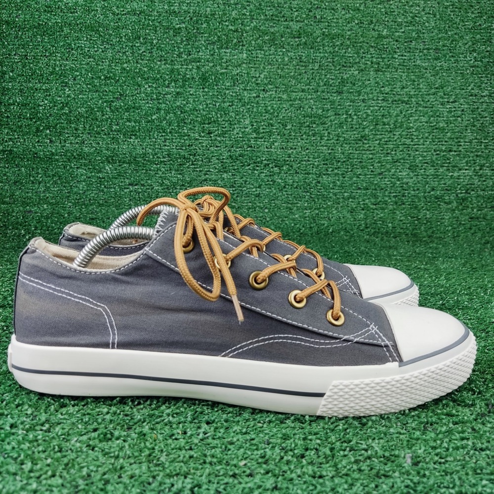 Airwalk Sneakers Mens 12 Gray Canvas Low Top Lace Up Skate Shoes 177303